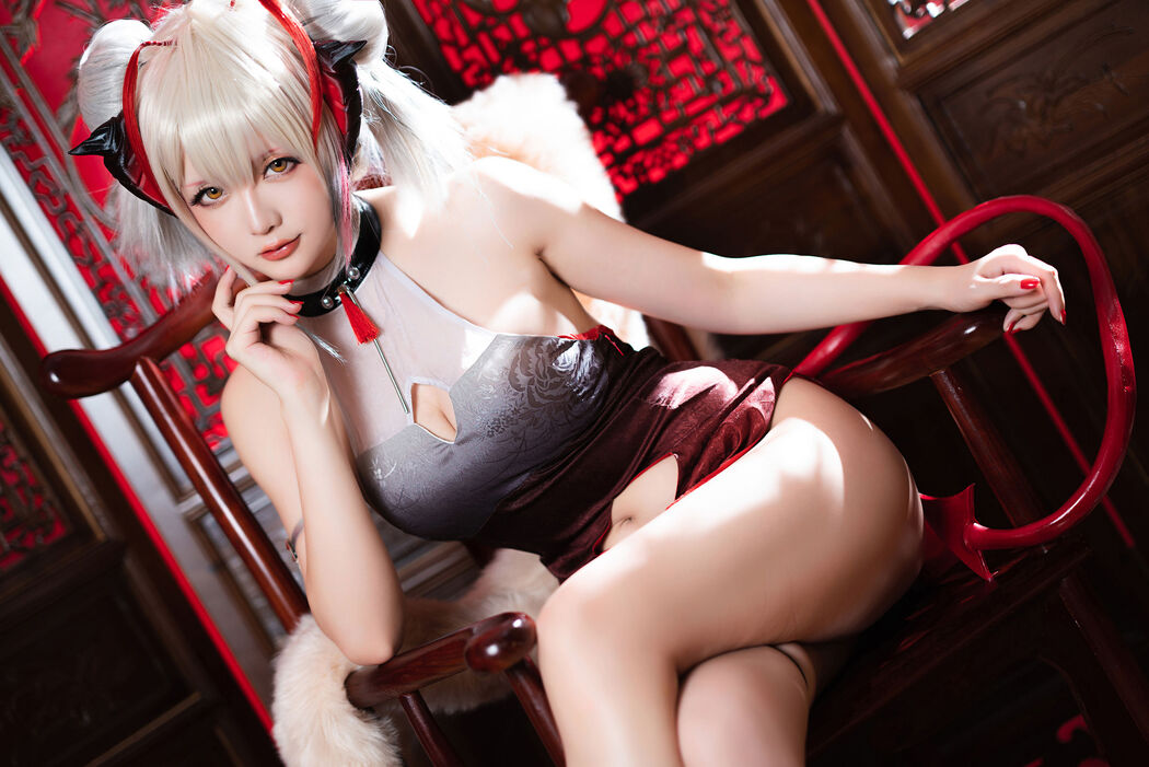 [Internet celebrity COSER photo] Miss Coser Xingzhichi-W-Doujin Cheongsam