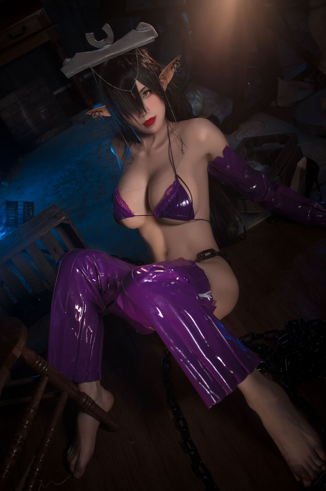 [Internet Celebrity COSER Photo] Anime blogger Sakura full three o'clock - Black Beast Orika Doujin