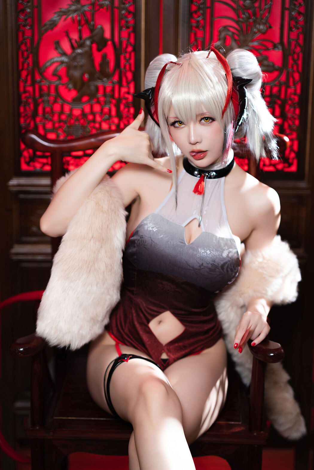 [Internet celebrity COSER photo] Miss Coser Xingzhichi-W-Doujin Cheongsam