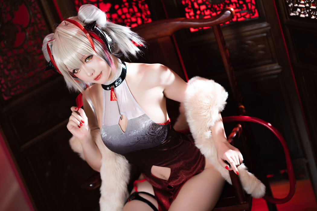 [Internet celebrity COSER photo] Miss Coser Xingzhichi-W-Doujin Cheongsam