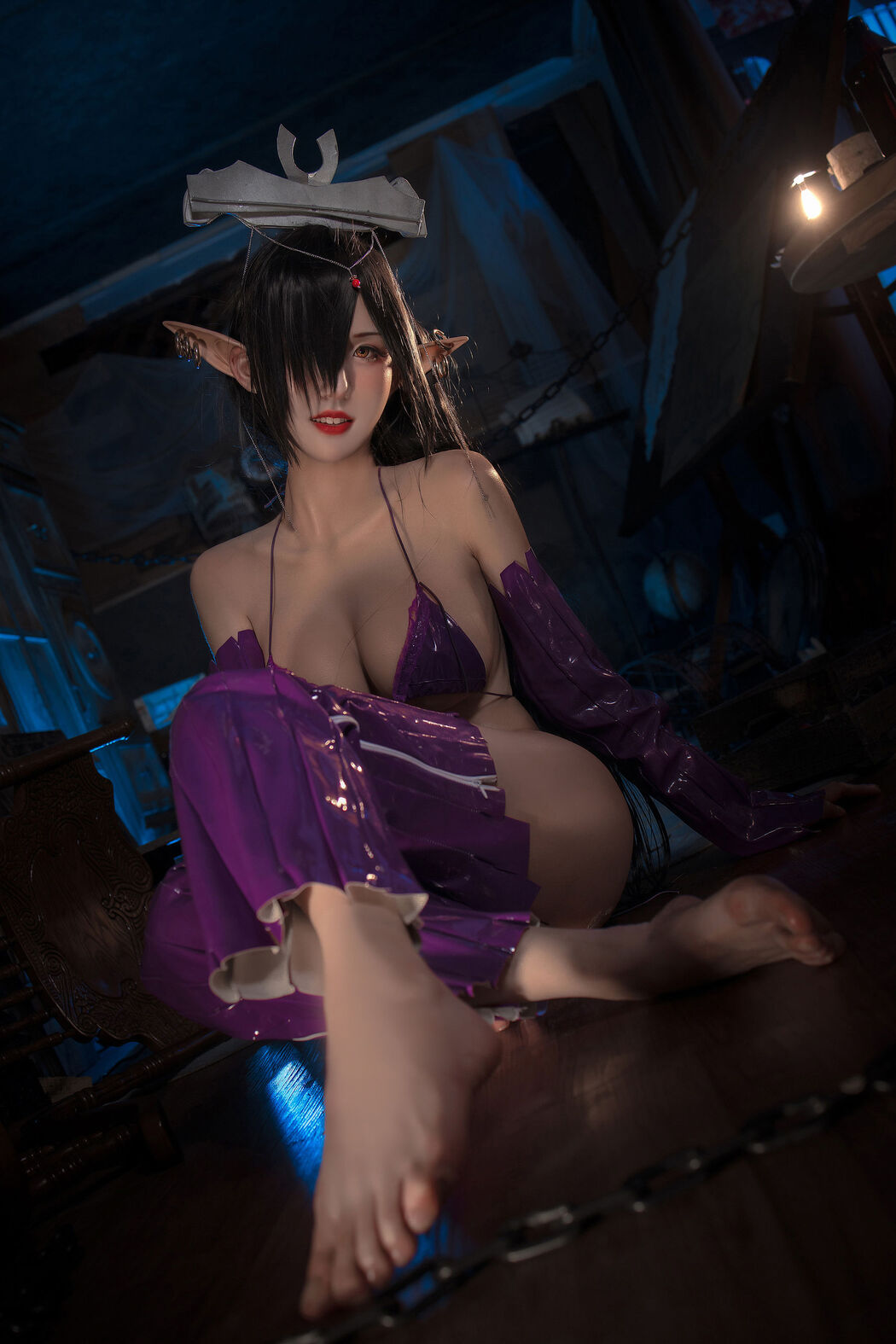[Internet Celebrity COSER Photo] Anime blogger Sakura full three o'clock - Black Beast Orika Doujin