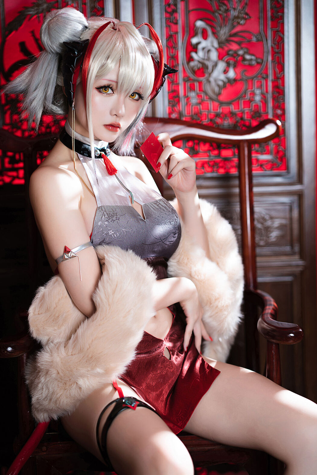 [Internet celebrity COSER photo] Miss Coser Xingzhichi-W-Doujin Cheongsam