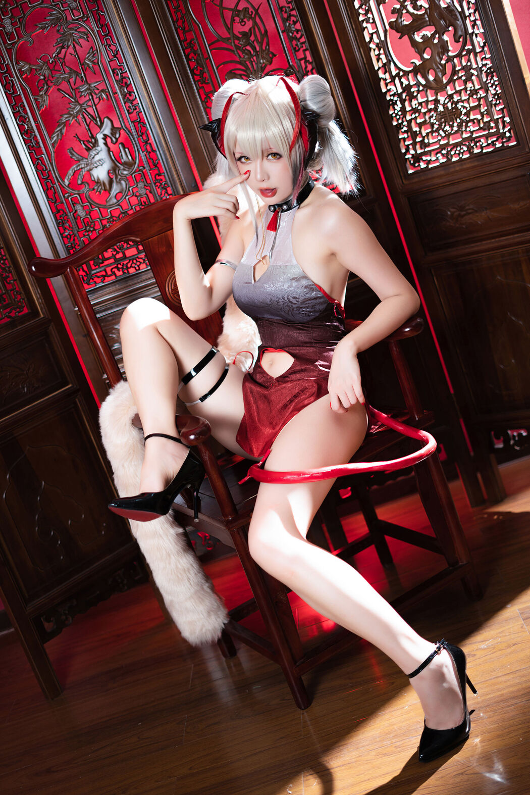 [Internet celebrity COSER photo] Miss Coser Xingzhichi-W-Doujin Cheongsam