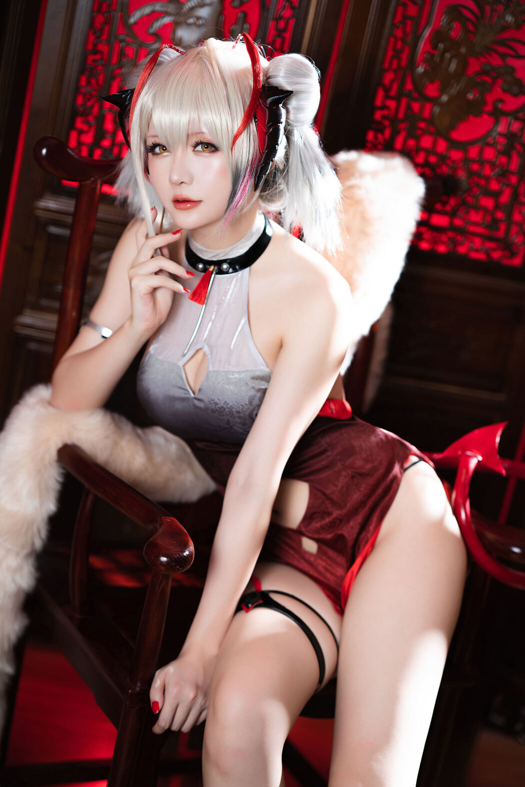 [Internet celebrity COSER photo] Miss Coser Xingzhichi-W-Doujin Cheongsam