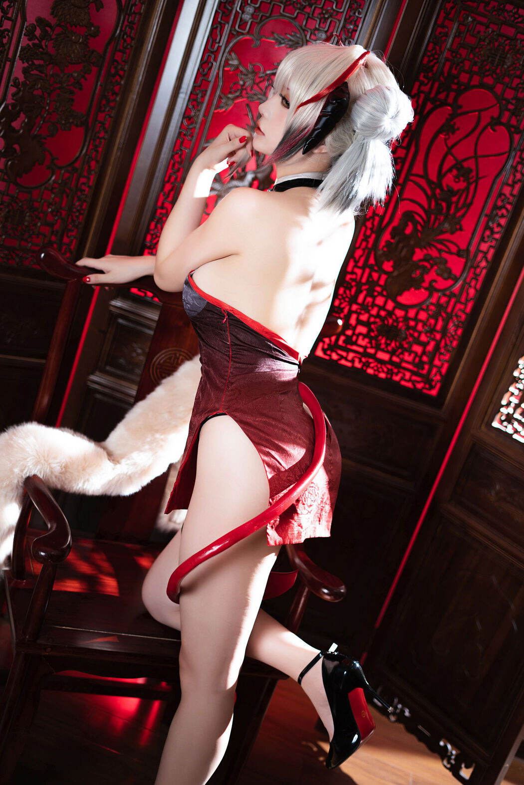 [Internet celebrity COSER photo] Miss Coser Xingzhichi-W-Doujin Cheongsam