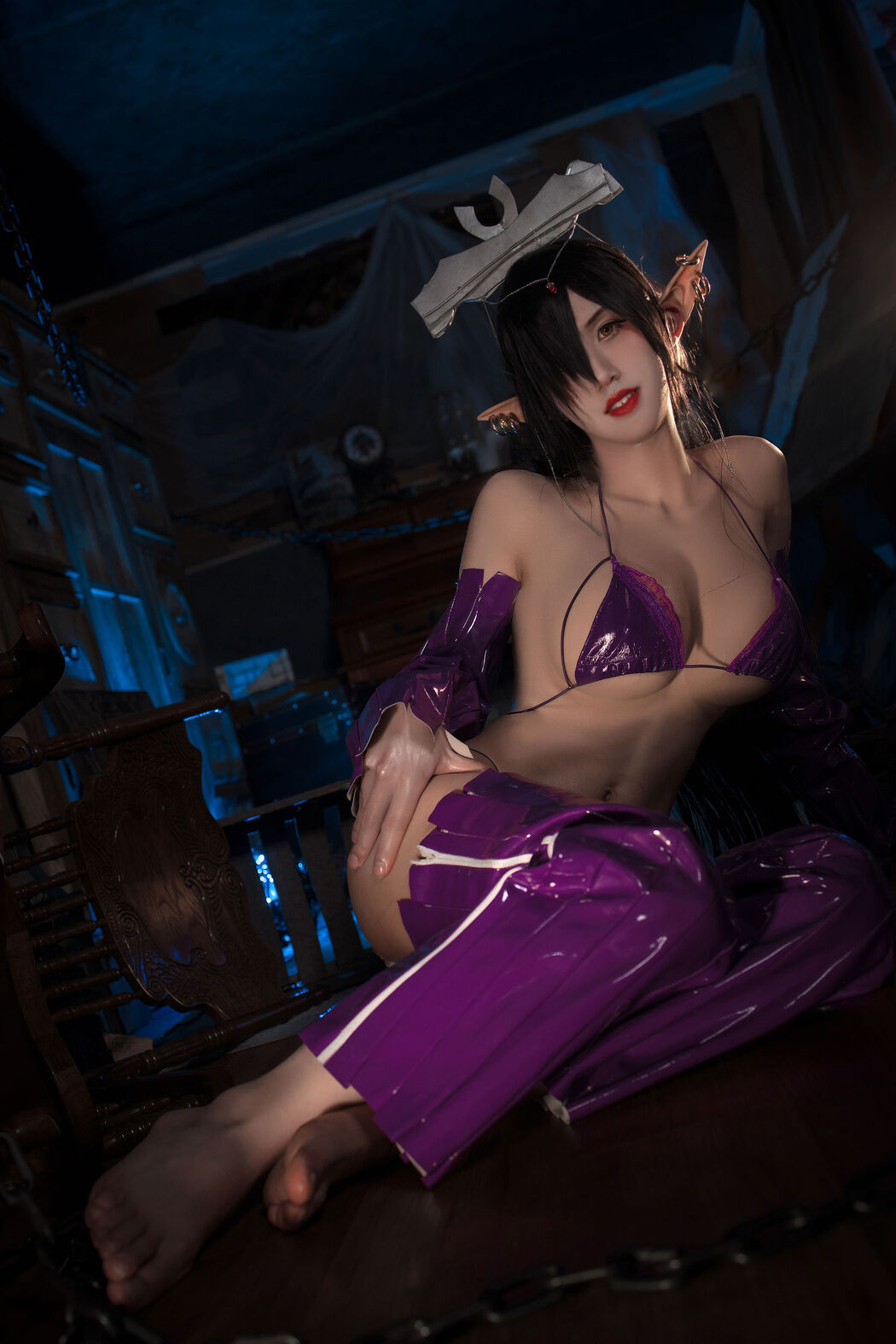 [Internet Celebrity COSER Photo] Anime blogger Sakura full three o'clock - Black Beast Orika Doujin
