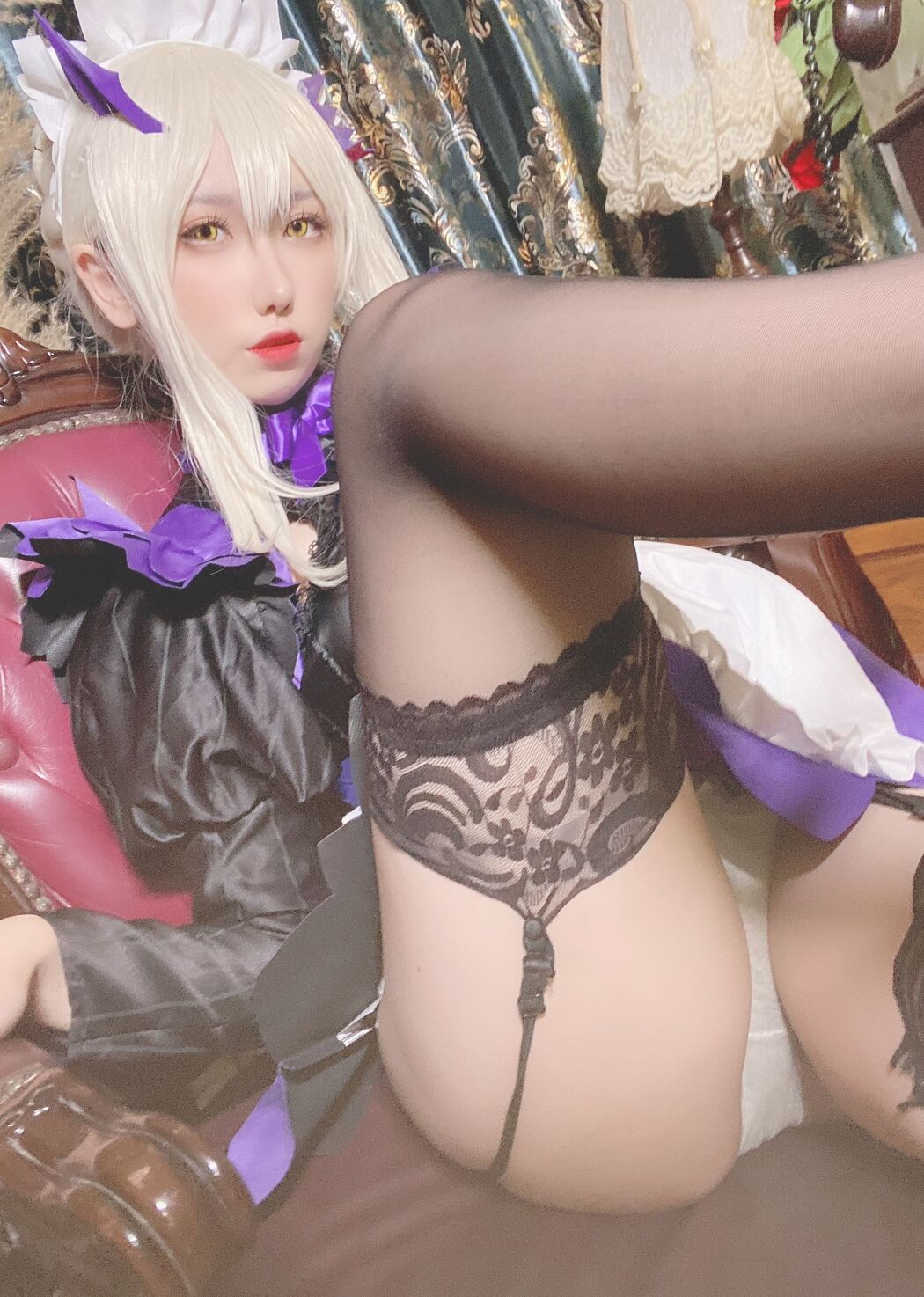 [Internet celebrity COSER photo] Taro Yuan Yuko SJ_ - Selfie of the black gun maid