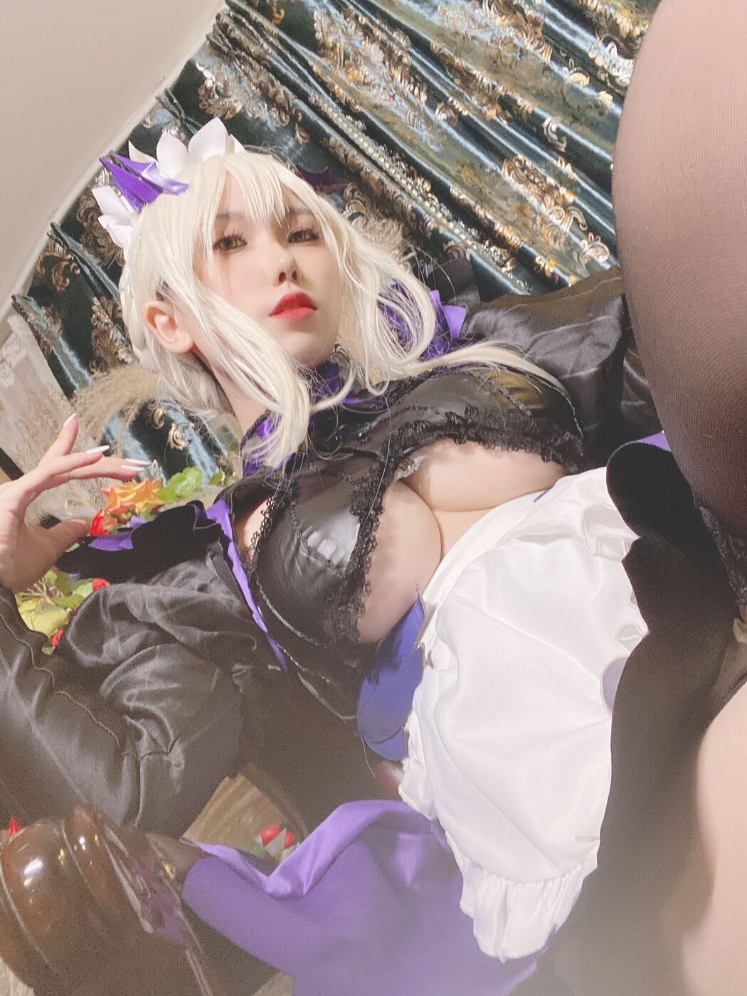 [Internet celebrity COSER photo] Taro Yuan Yuko SJ_ - Selfie of the black gun maid