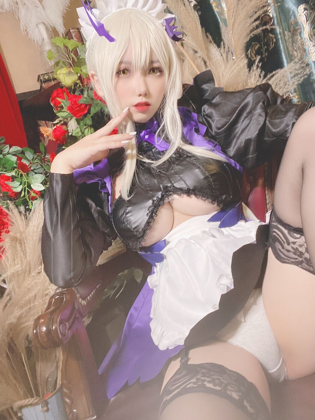 [Internet celebrity COSER photo] Taro Yuan Yuko SJ_ - Selfie of the black gun maid