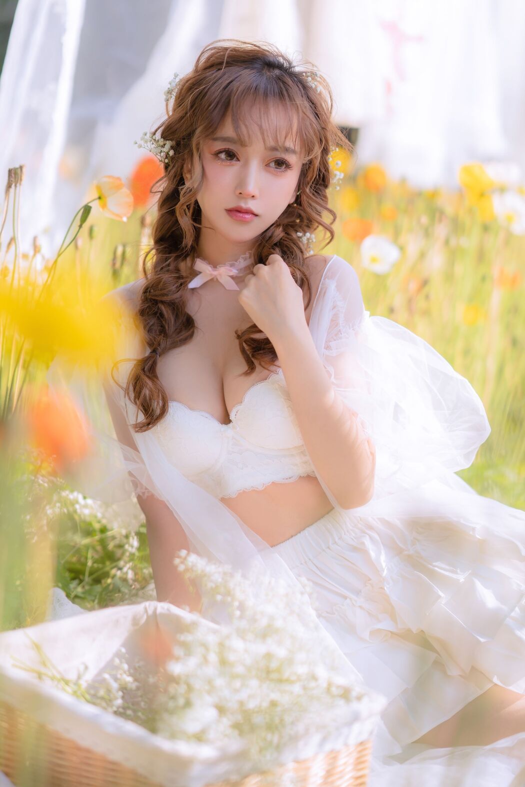 [Internet celebrity COSER photo] Douyu rice noodle sama photo - summer limited clothes drying