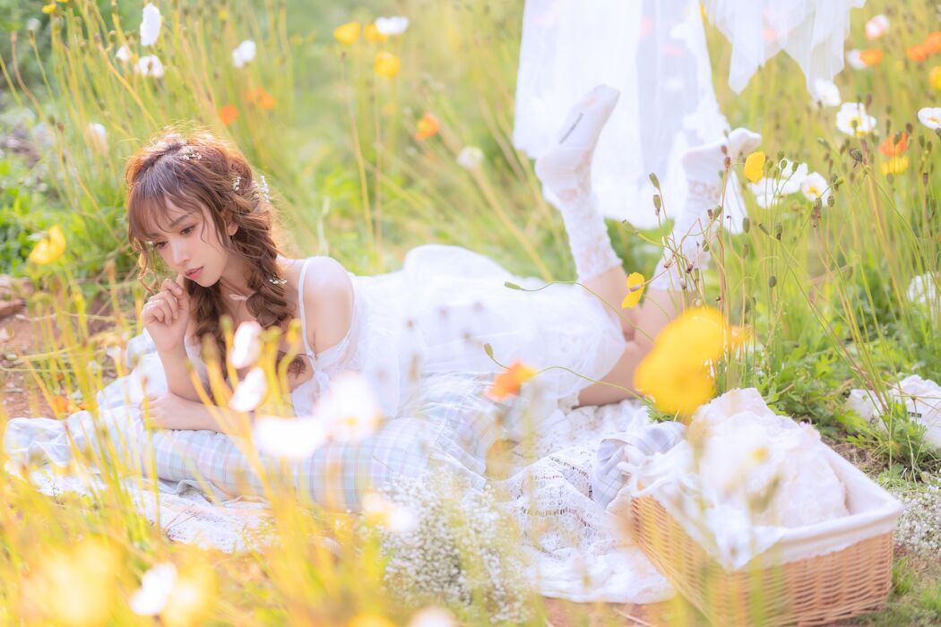 [Internet celebrity COSER photo] Douyu rice noodle sama photo - summer limited clothes drying