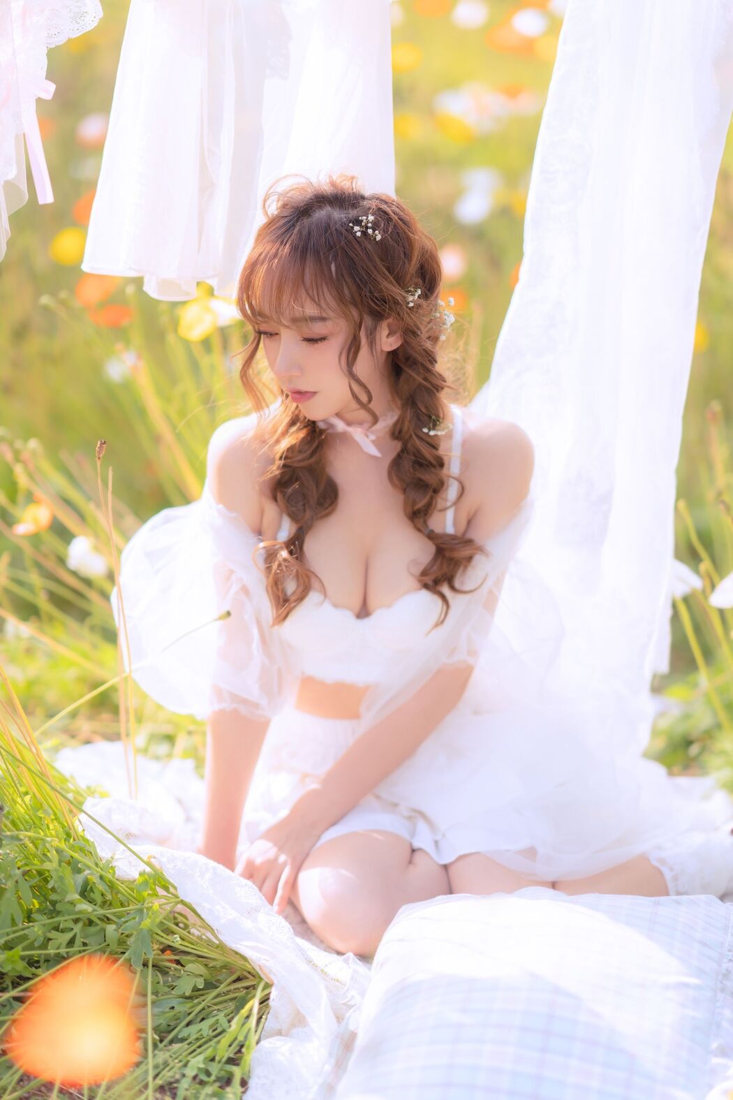 [Internet celebrity COSER photo] Douyu rice noodle sama photo - summer limited clothes drying Cover Photo