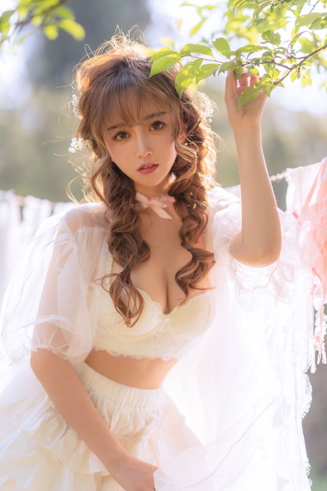 [Internet celebrity COSER photo] Douyu rice noodle sama photo - summer limited clothes drying