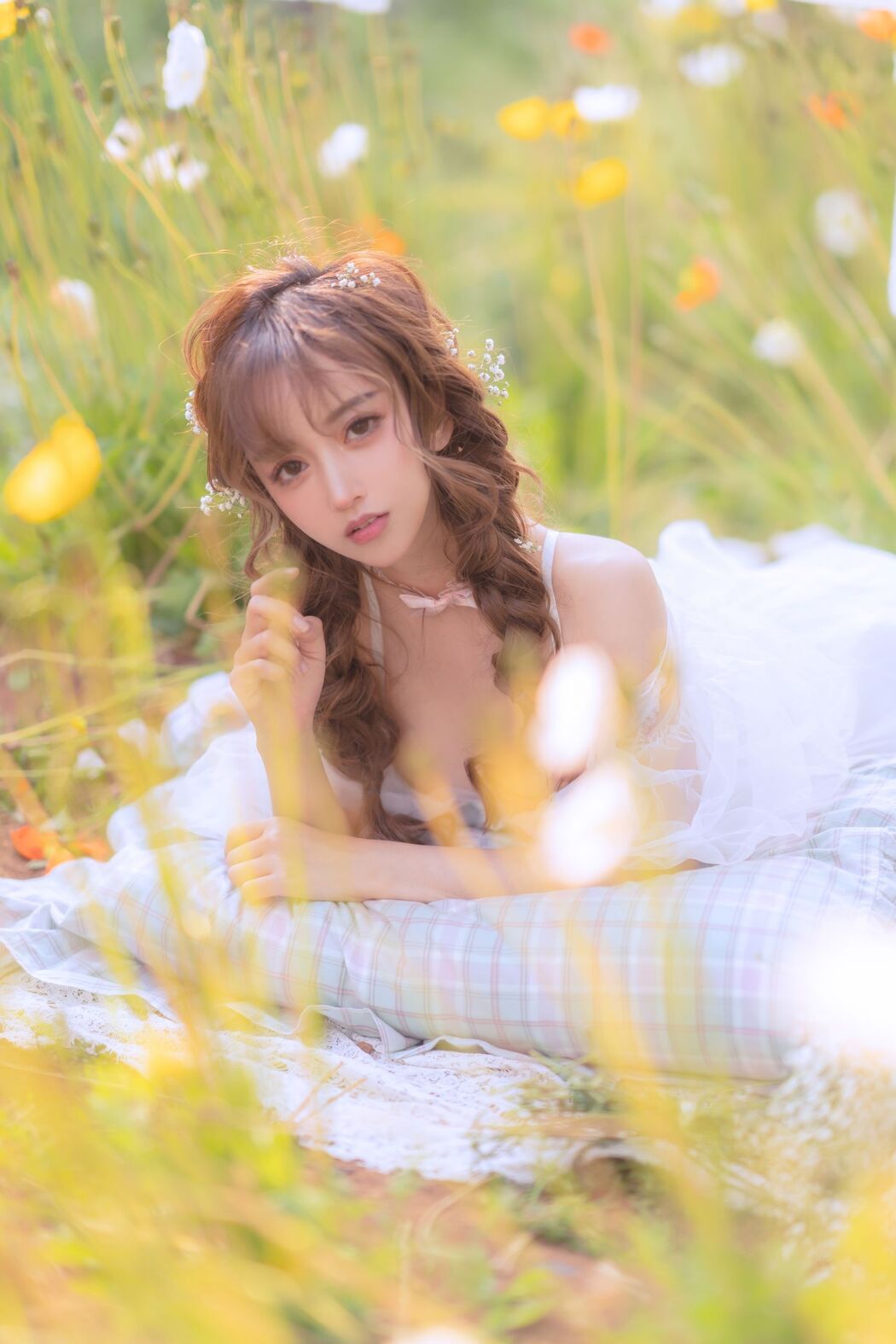 [Internet celebrity COSER photo] Douyu rice noodle sama photo - summer limited clothes drying
