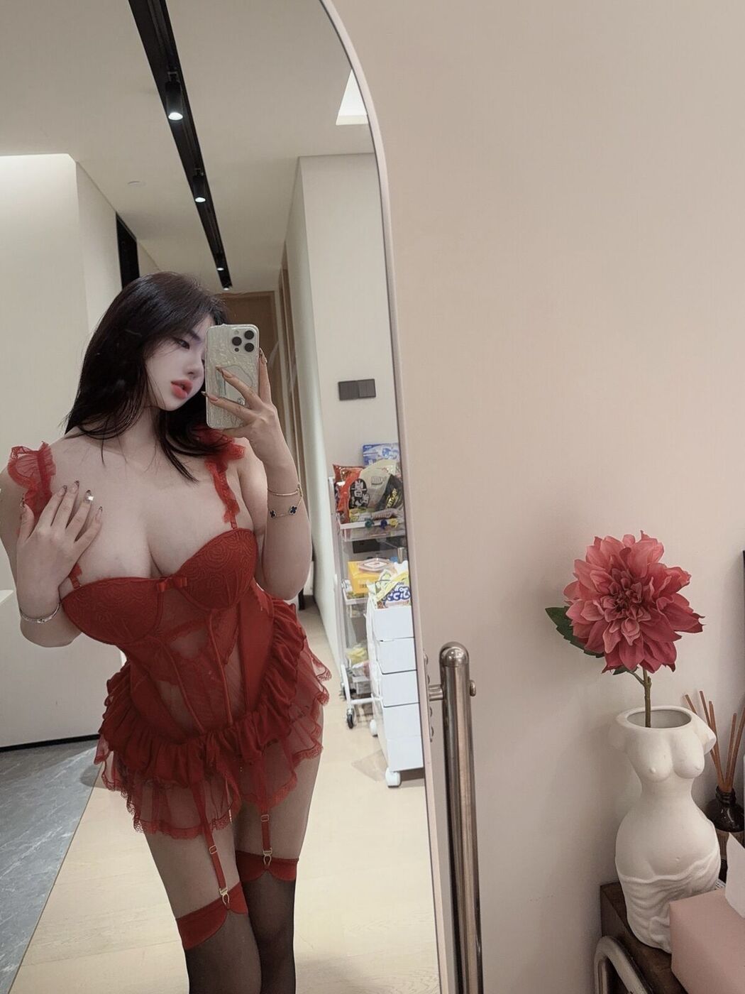 Coser@阿色 – 半腿红丝