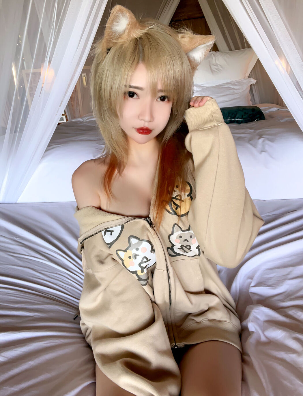 Coser@Potato Godzilla &#8211; Casual Blonde Neko Chan M4sturbation Nsfw