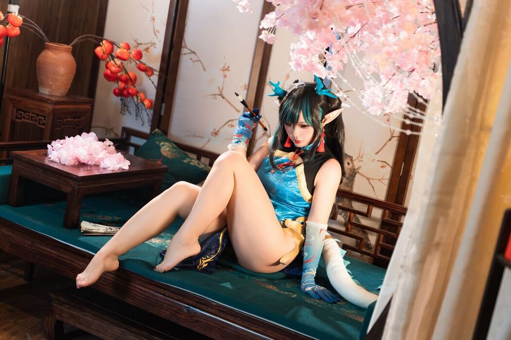 Coser@小和甜酒 – 橙风千雅 年夕旗袍双人御守 Part2