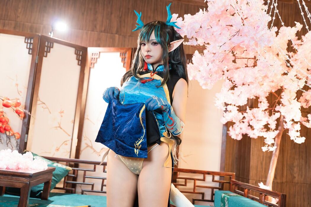 Coser@小和甜酒 – 橙风千雅 年夕旗袍双人御守 Part2