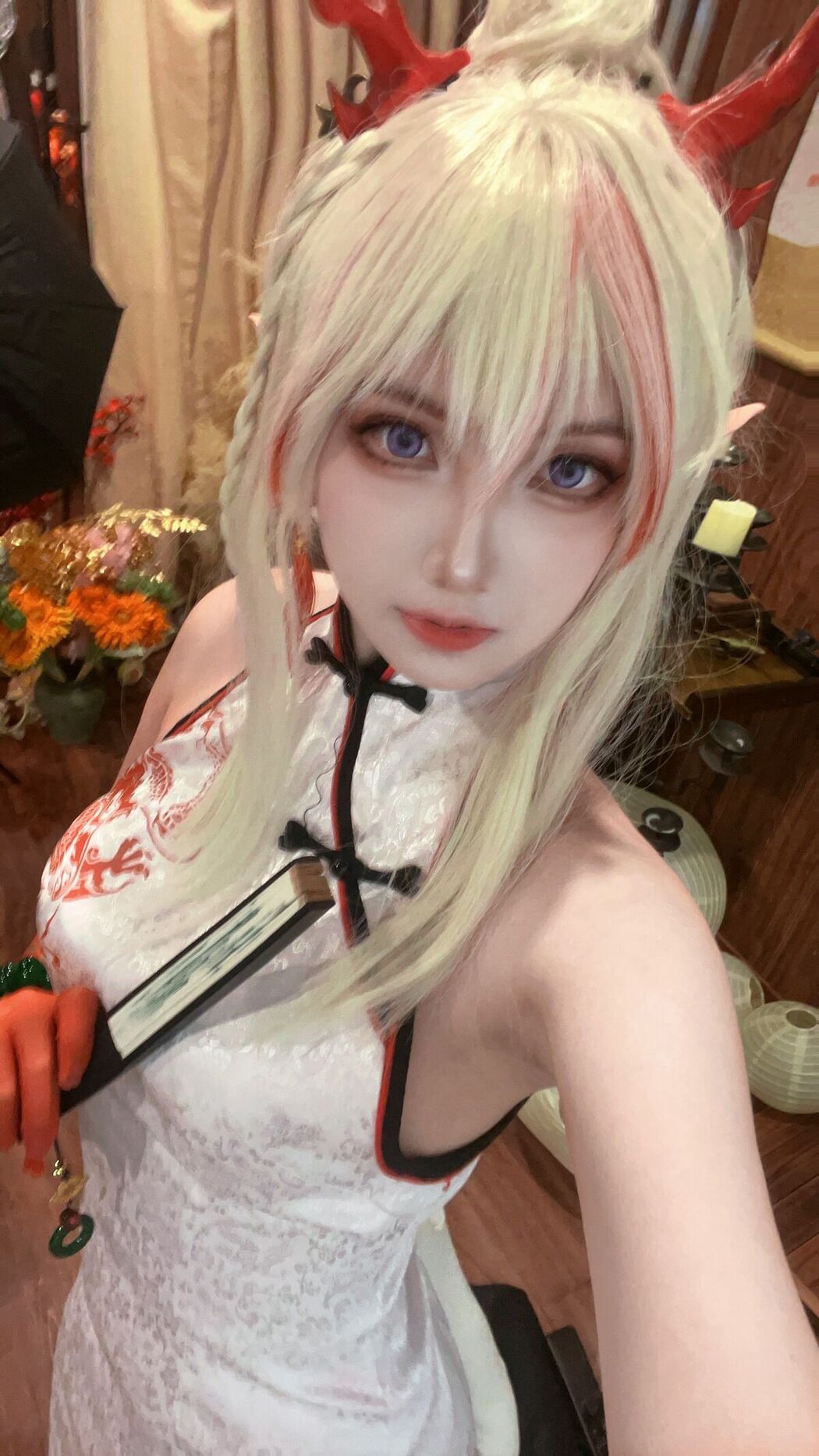 Coser@小和甜酒 – 橙风千雅 年夕旗袍双人御守 Part3