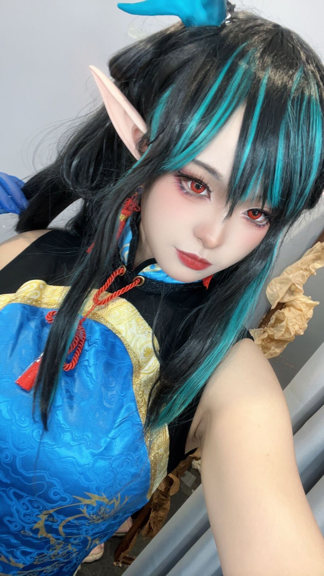 Coser@小和甜酒 – 橙风千雅 年夕旗袍双人御守 Part3