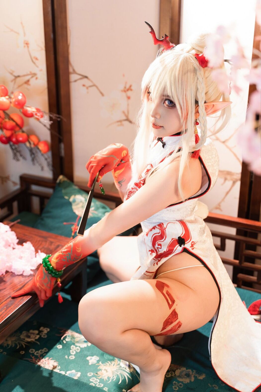 Coser@小和甜酒 – 橙风千雅 年夕旗袍双人御守 Part1