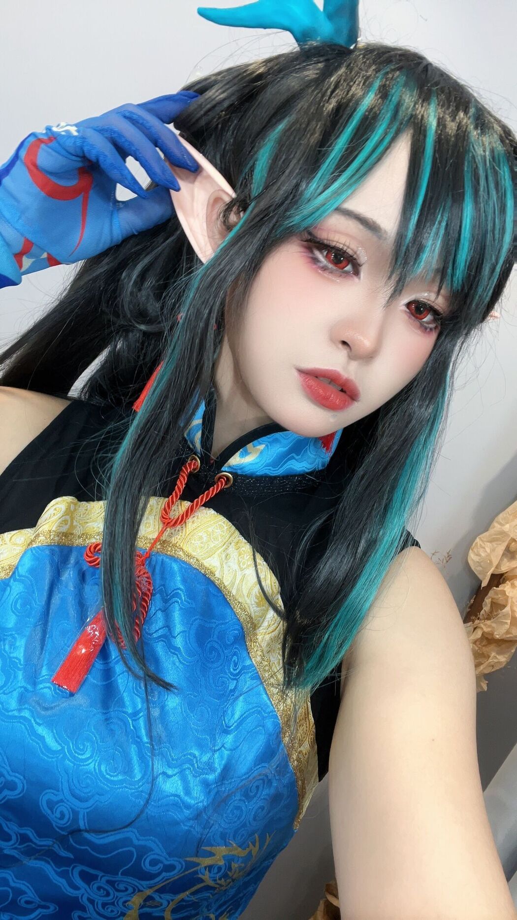 Coser@小和甜酒 – 橙风千雅 年夕旗袍双人御守 Part3