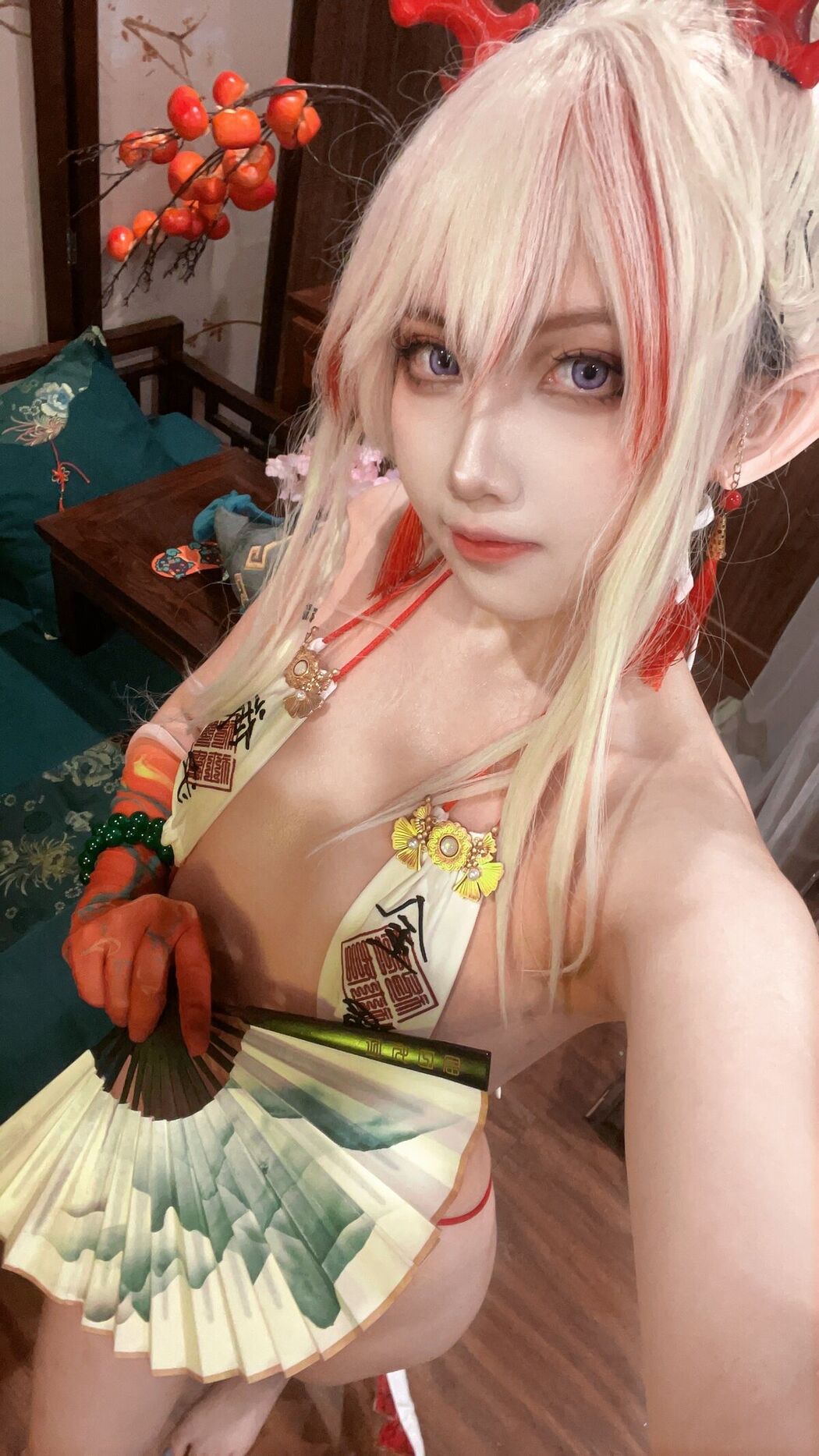 Coser@小和甜酒 – 橙风千雅 年夕旗袍双人御守 Part3