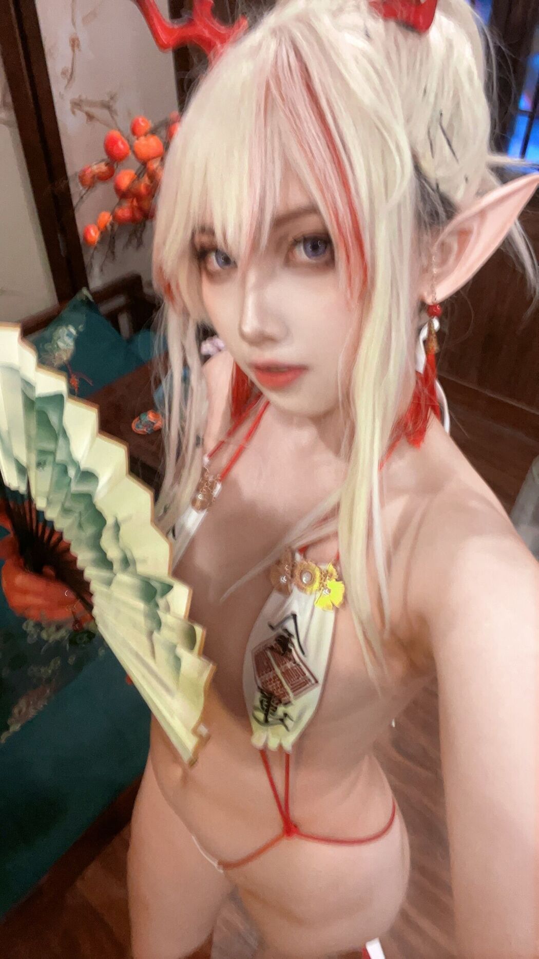 Coser@小和甜酒 – 橙风千雅 年夕旗袍双人御守 Part3