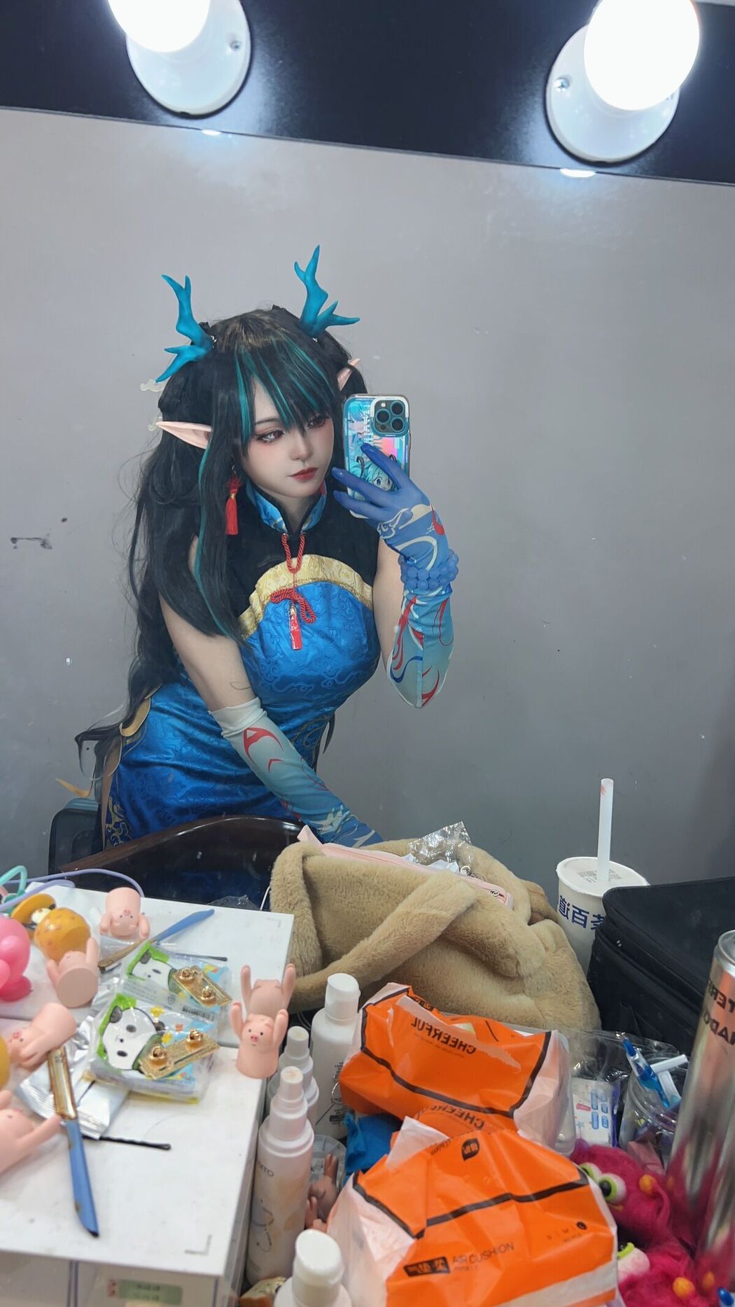 Coser@小和甜酒 – 橙风千雅 年夕旗袍双人御守 Part3