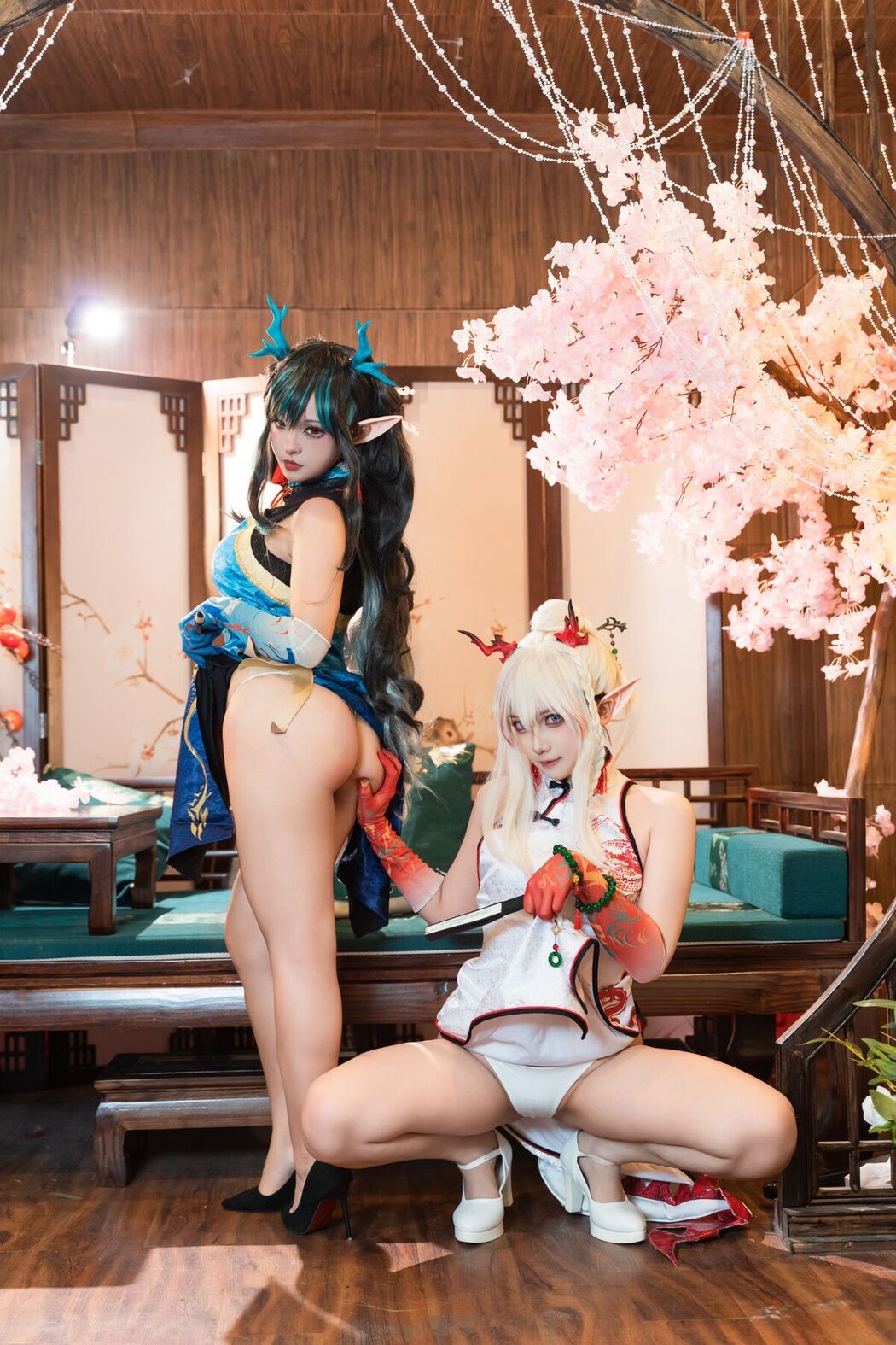 Coser@小和甜酒 – 橙风千雅 年夕旗袍双人御守 Part1