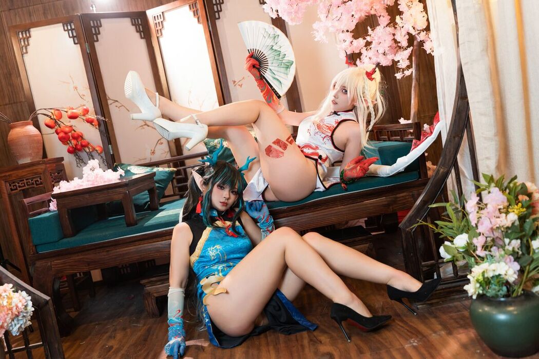 Coser@小和甜酒 – 橙风千雅 年夕旗袍双人御守 Part1