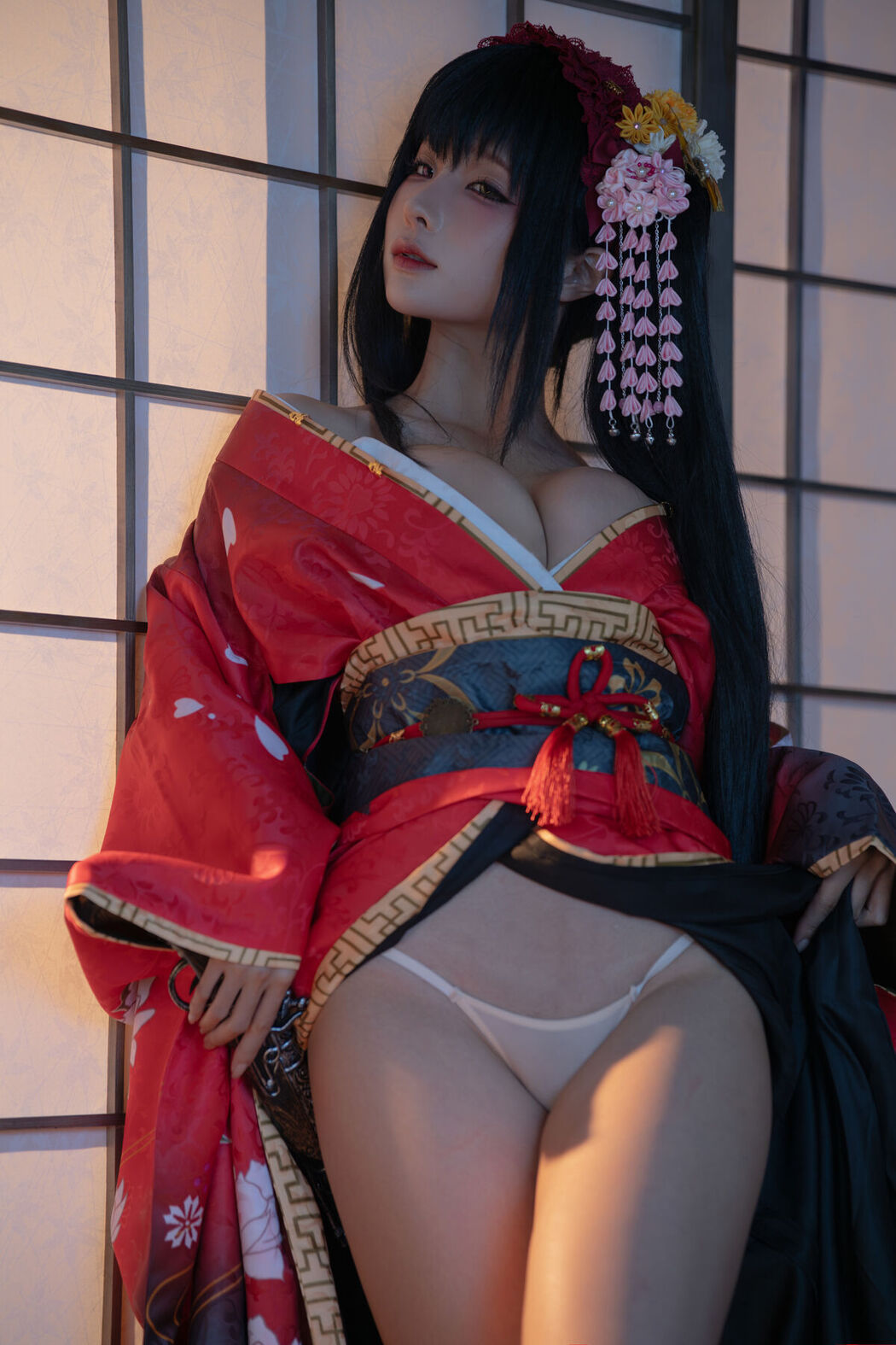 Coser@蠢沫沫 – 狂三和服cos Part2