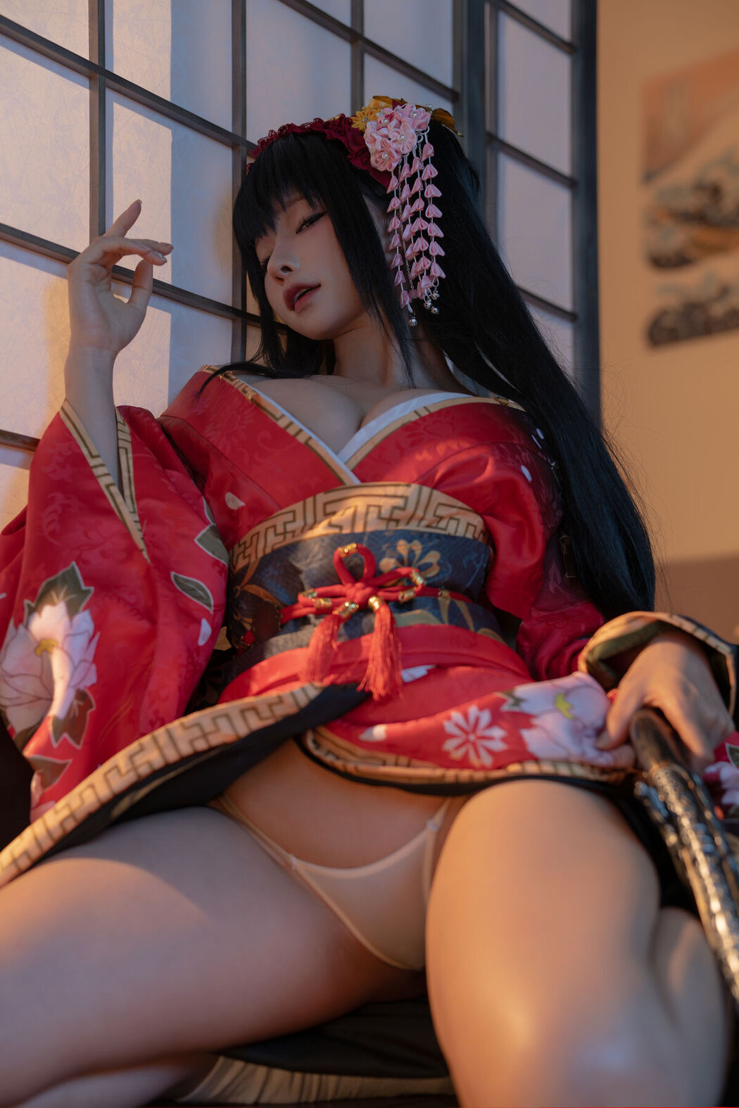 Coser@蠢沫沫 – 狂三和服cos Part2