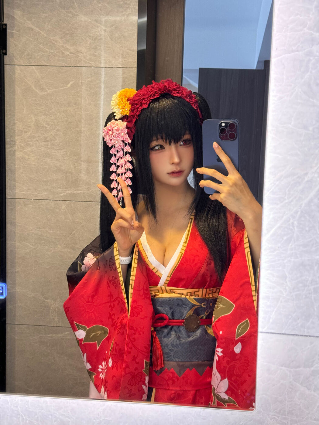 Coser@蠢沫沫 – 狂三和服cos Part4