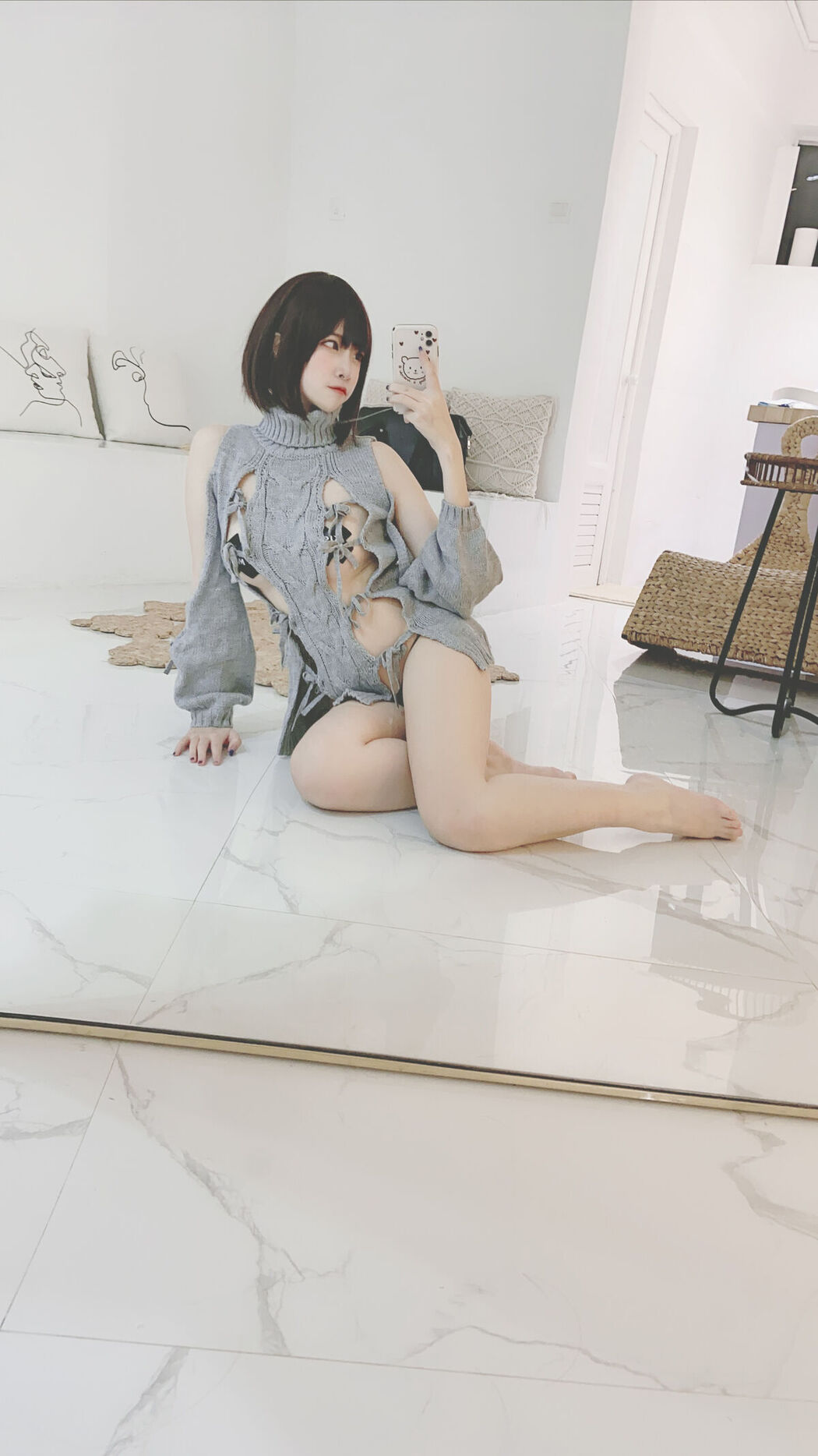 Coser@二佐Nisa – 私房洞洞毛衣