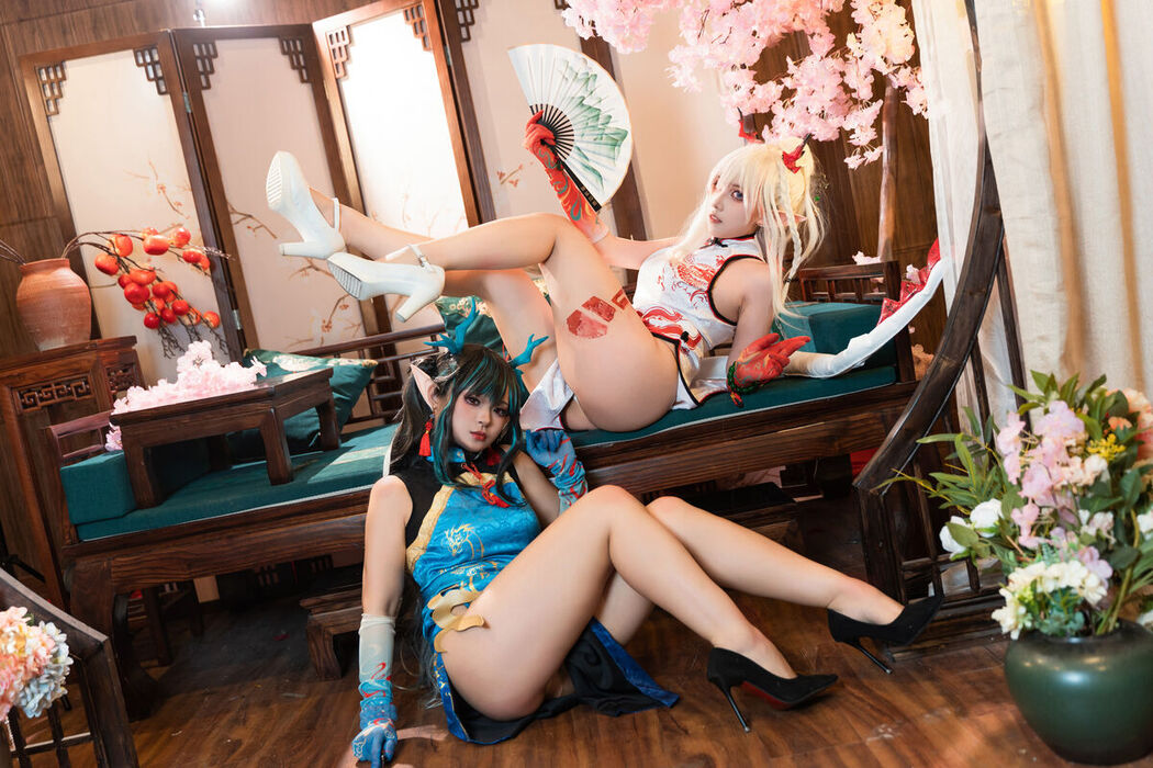 Coser@小和甜酒 And 橙风千雅 – 明日方舟年夕旗袍双人御守 Part2