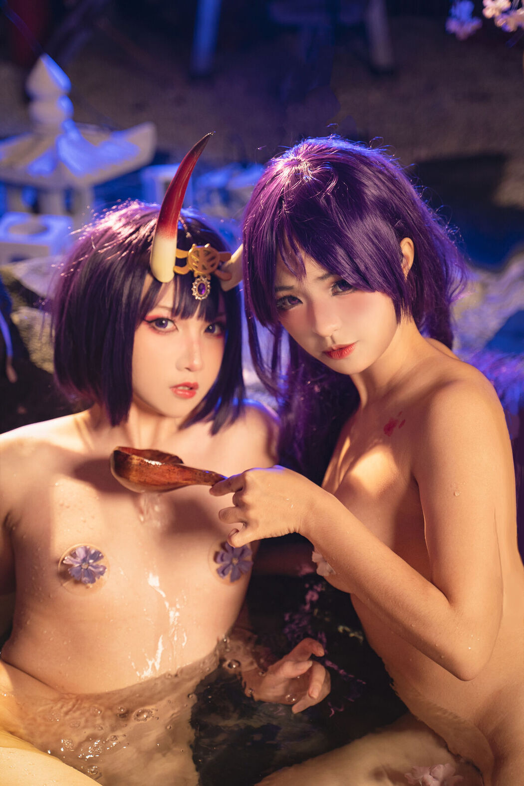 Coser@小和甜酒 And 阿呀 – 温泉酒吞奶光双人 Part1