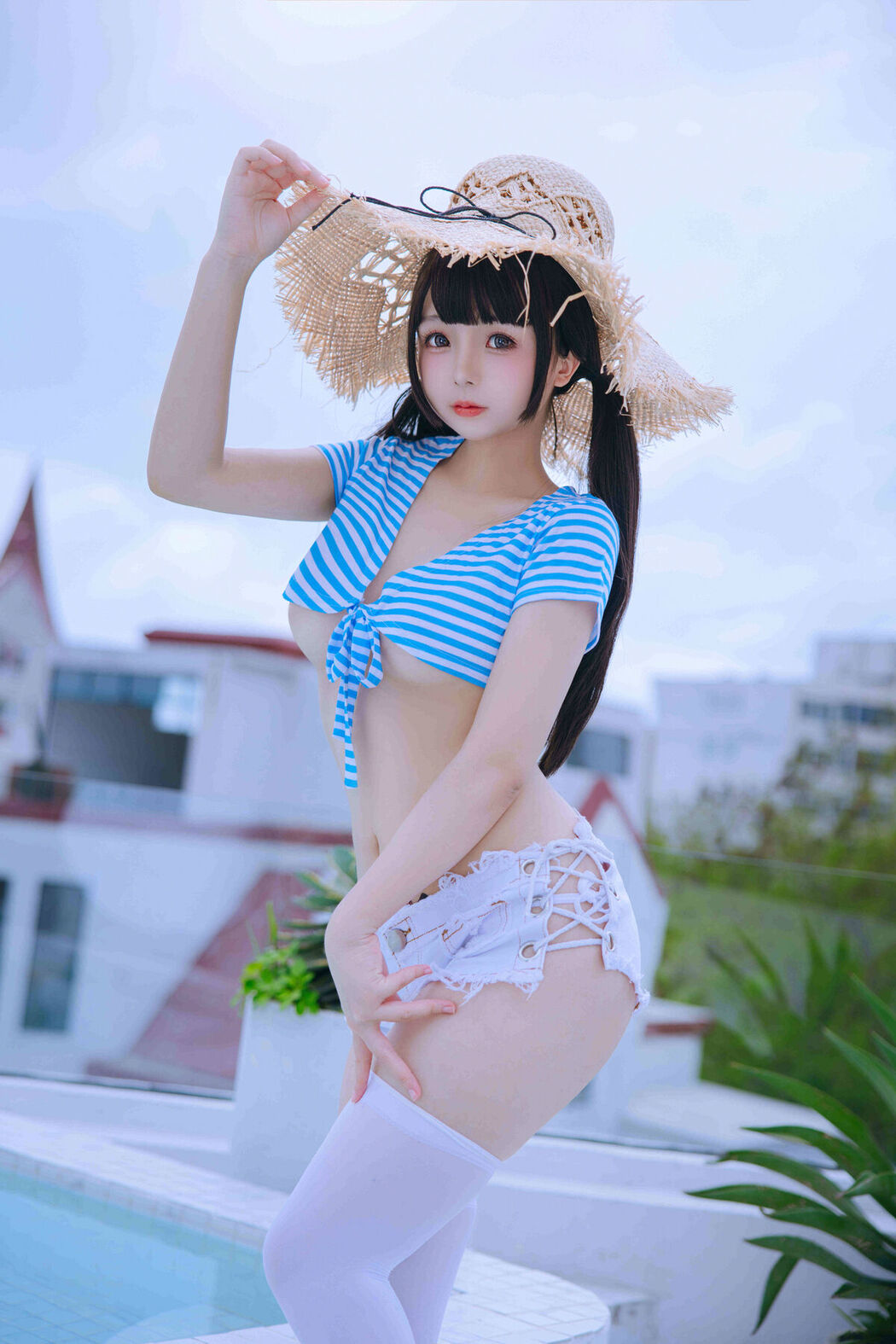 Coser@日奈娇 – 蓝白条 Part1
