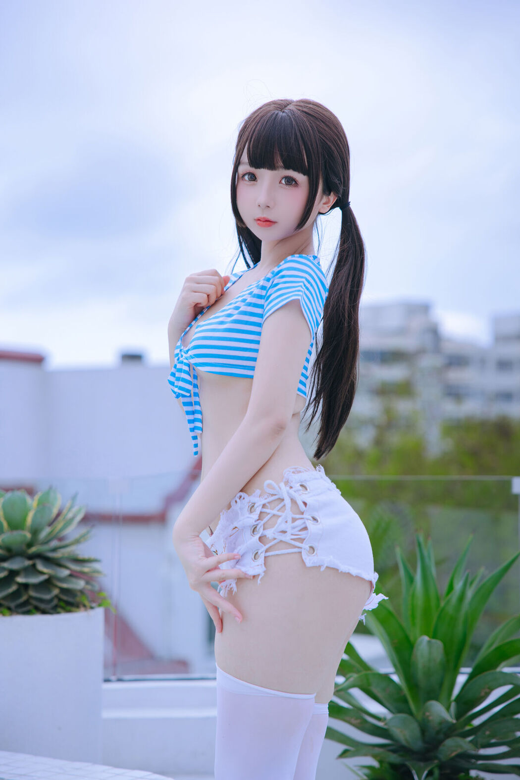 Coser@日奈娇 – 蓝白条 Part1