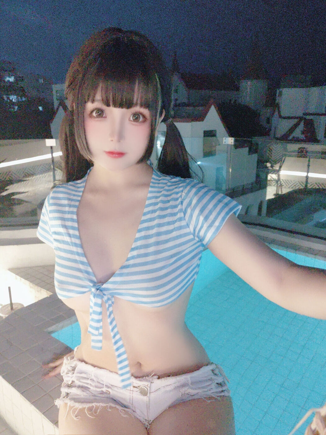 Coser@日奈娇 – 蓝白条 Part3