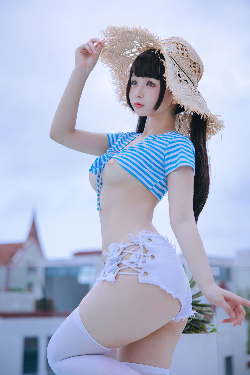 Coser@日奈娇 – 蓝白条 Part1