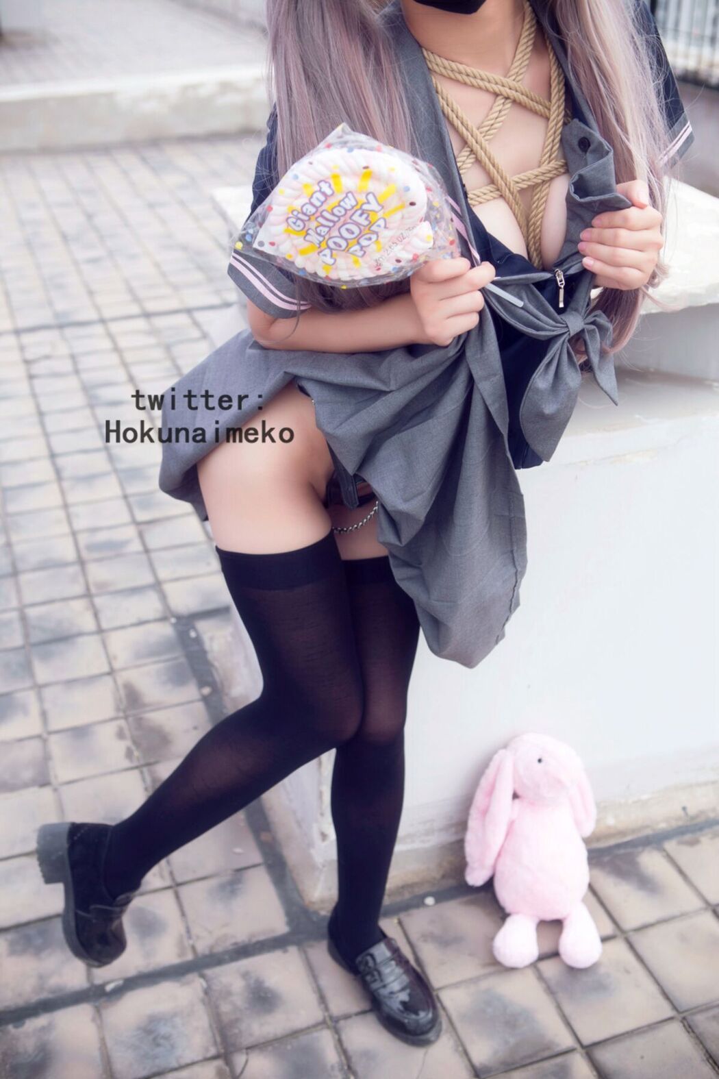 Coser@北乃芽子 Hokunaimeko – 絞り 露出 スク水のJK