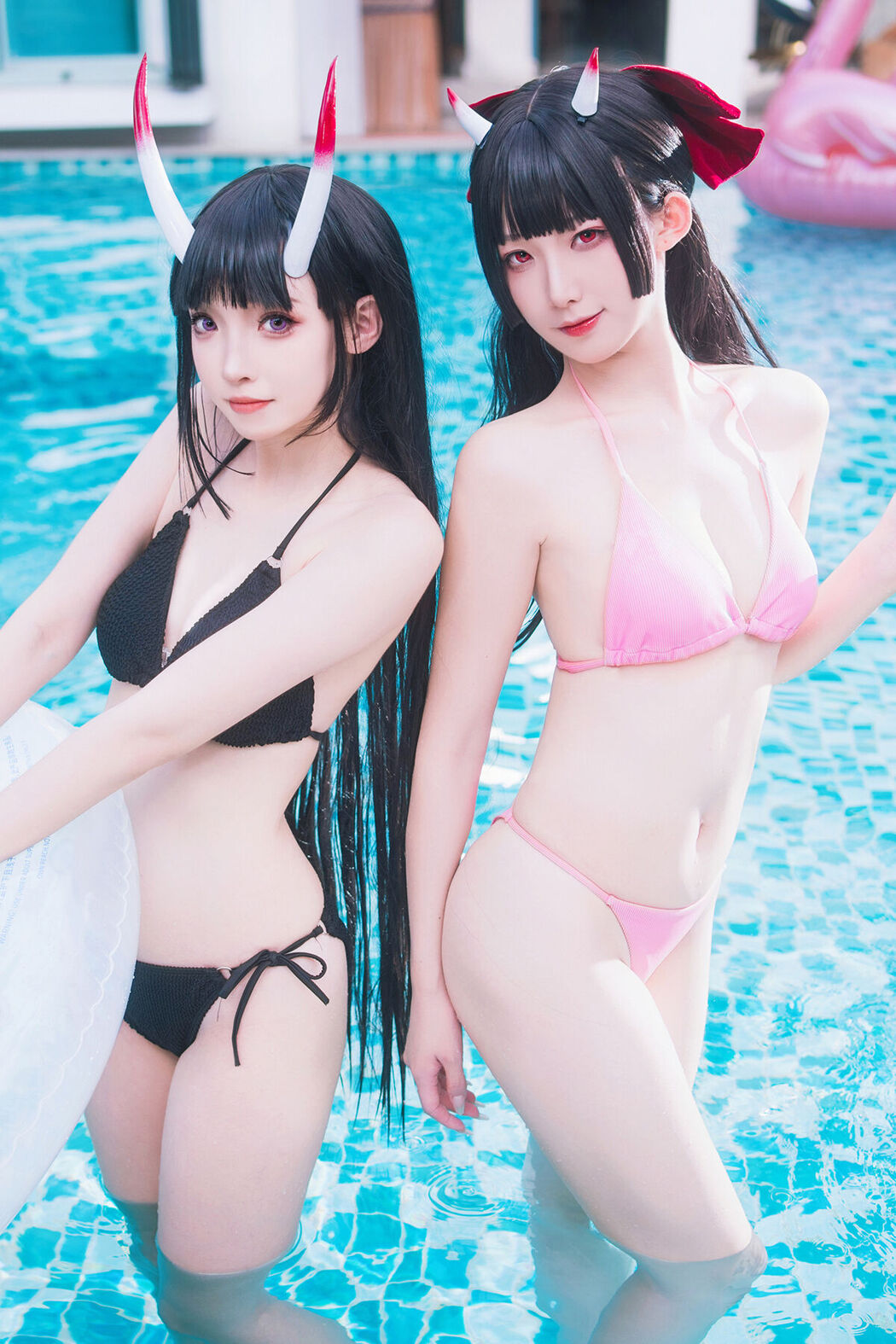 Coser@封疆疆v And 祖木子 – 能代x酒匂泳装 Cover Photo