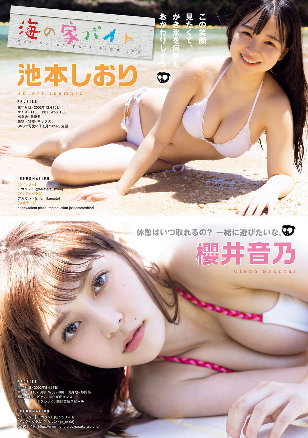 池本しおり, 櫻井音乃, 吉澤遥奈, Young Magazine 2021 No.38 (ヤングマガジン 2021年38号)