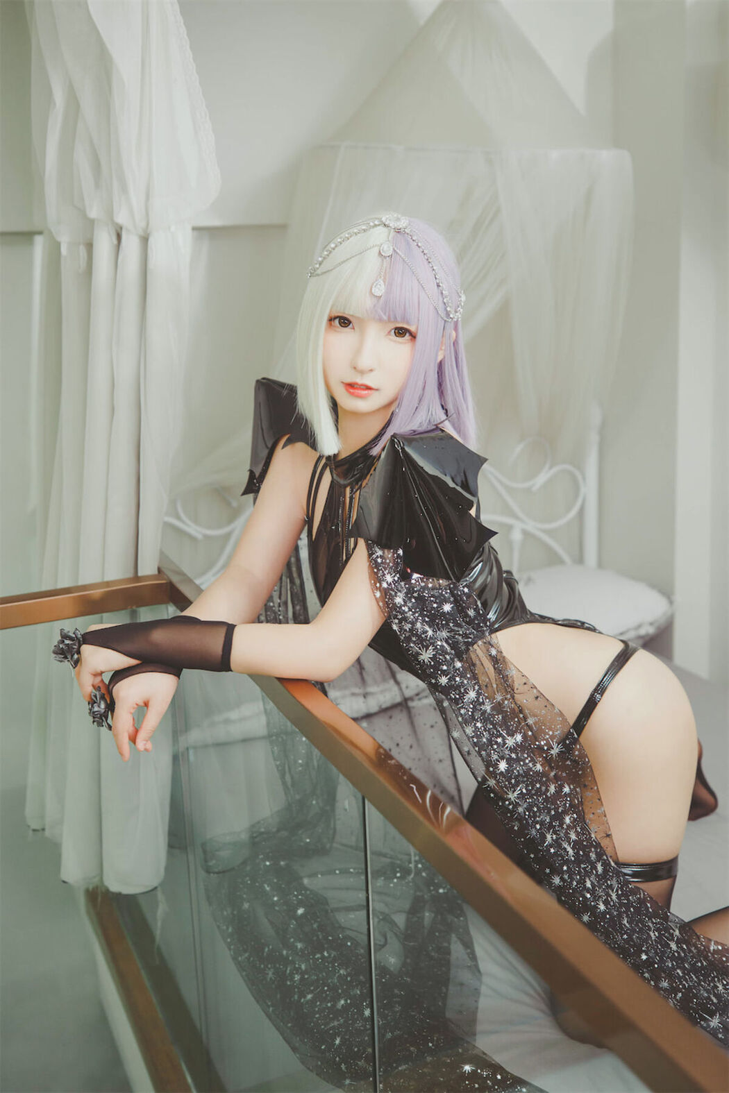 Coser@神楽坂真冬 Vol.082 绝对企画-黑白丝 柔らかい永遠 Part3