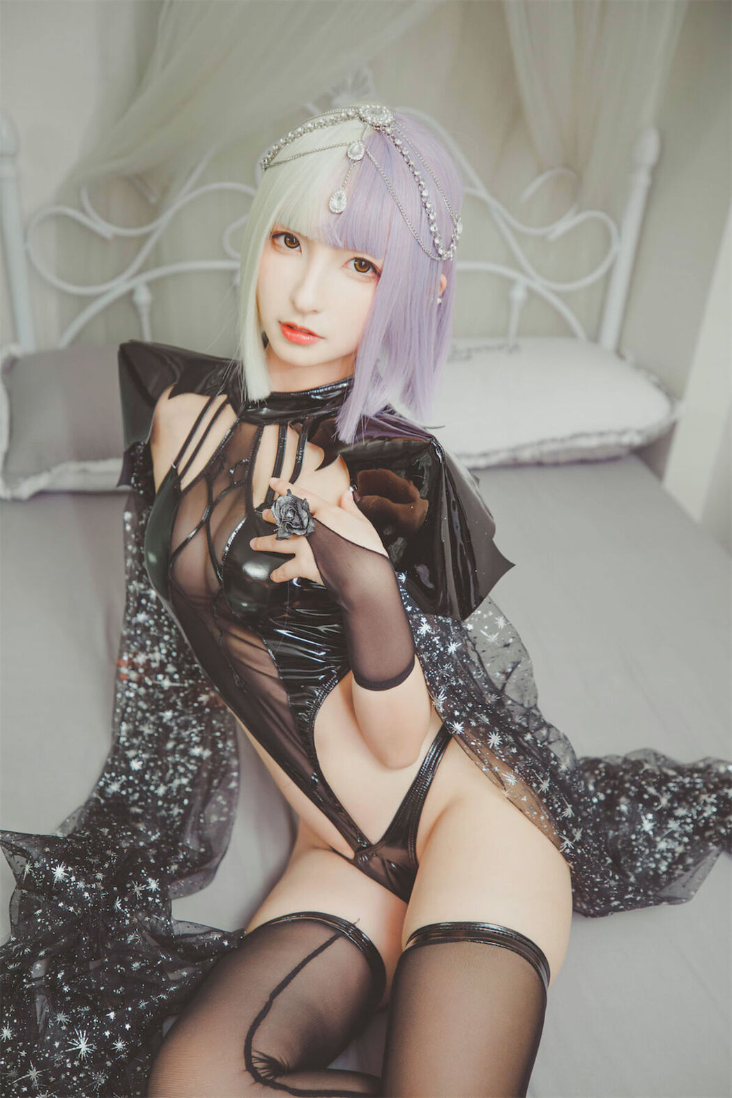 Coser@神楽坂真冬 Vol.082 绝对企画-黑白丝 柔らかい永遠 Part1