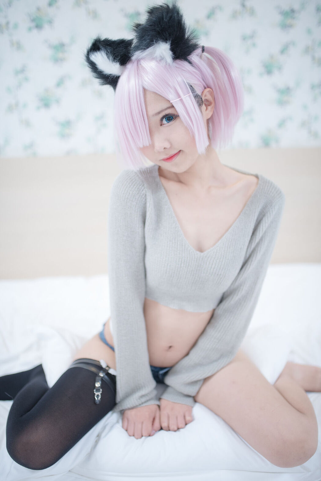 Coser@羽天shine – 猫耳超短裤