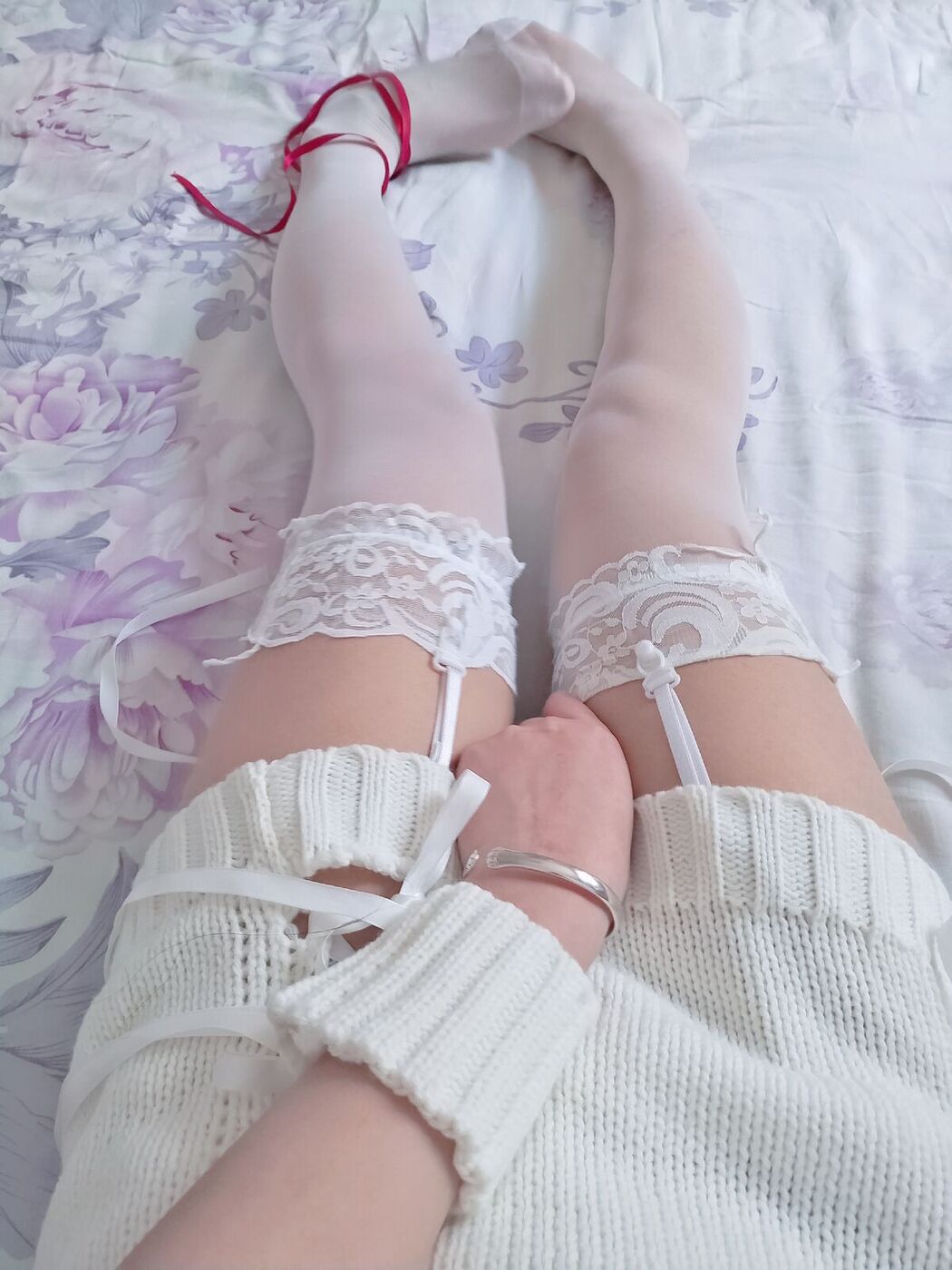 Coser@羽天shine – 白丝白色毛衣 Part2