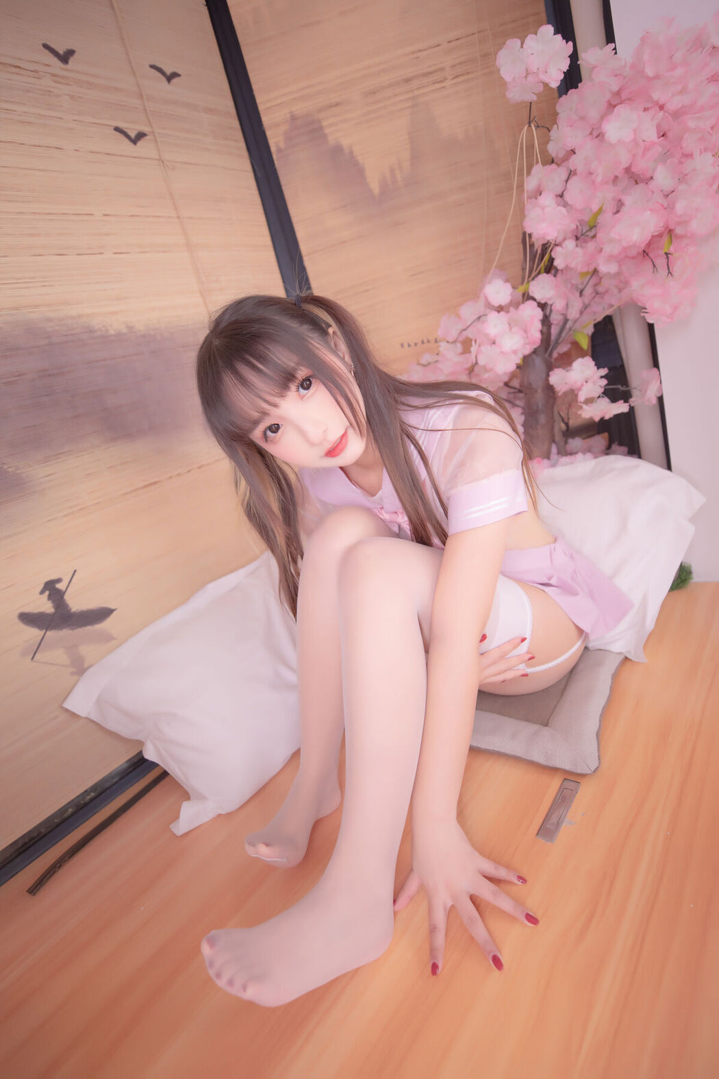 Coser@神楽坂真冬 Vol.079 绝对企画-透明黑白水手服 特別なことに Part2