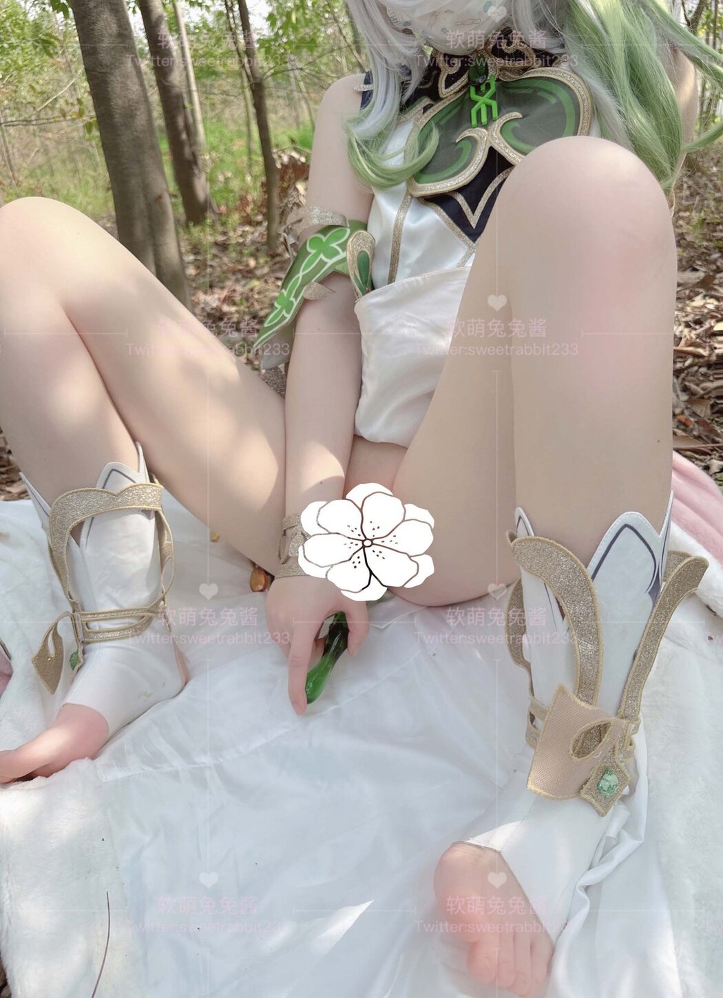 Coser@软萌兔兔酱 – COS草神纳西妲 水晶棒玩弄娇嫩菊花小骚穴 水嫩一线天白虎嫩B